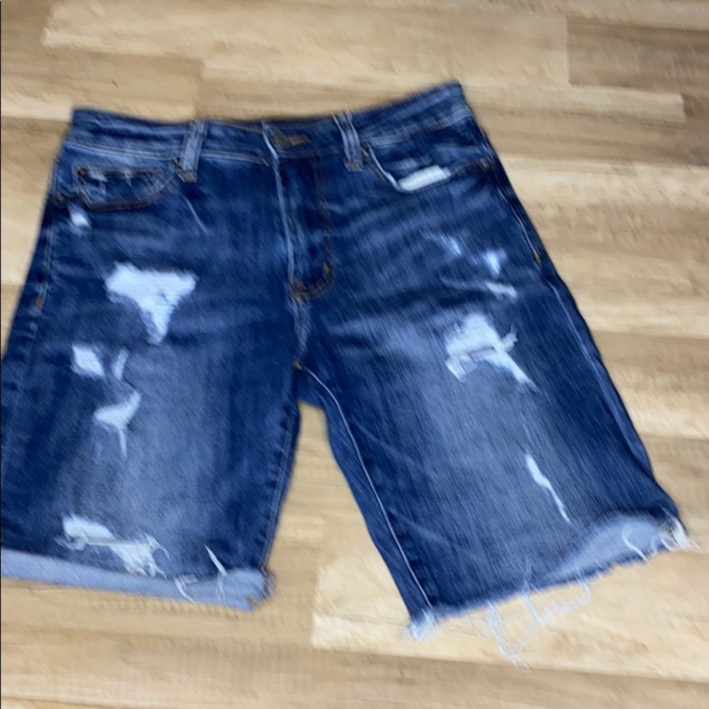 American Eagle: Ripped dark blue Shorts